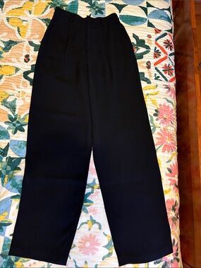 Classic Anne Pinkerton Black Wide-Leg Trousers
